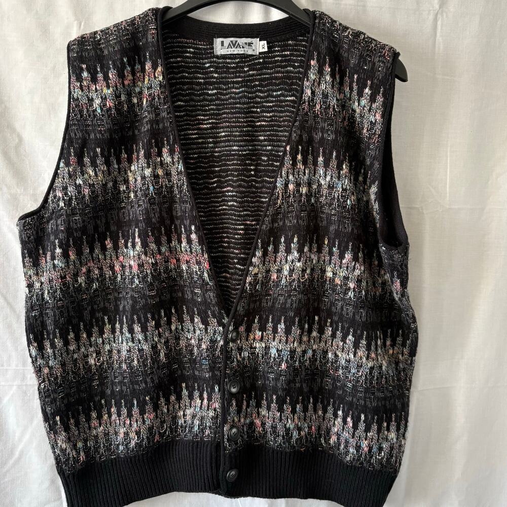 Lavane New York Vintage Sweater Vest Size XL Grandpa Dad